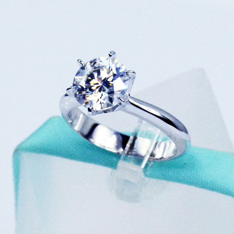 2Carat 8MM Moissanite Solitaire Ring