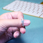 1CT Round Cut White Moissanite Solitaire Engagement Ring