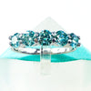 4MM Mint Blue Moissanite Wedding Band