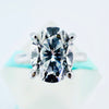 2CT Oval White Moissanite Solitaire