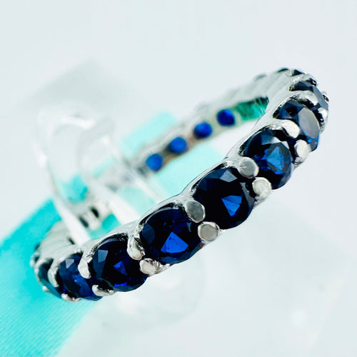 3MM Blue Sapphire Eternity Band