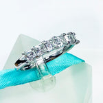 Princess Moissanite 6Stone Band
