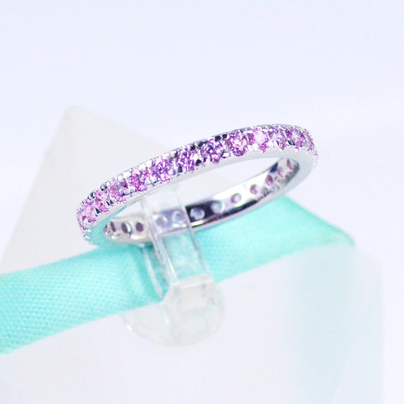 2MM Pink CZ Band Eternity