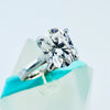 2CT Oval White Moissanite Solitaire