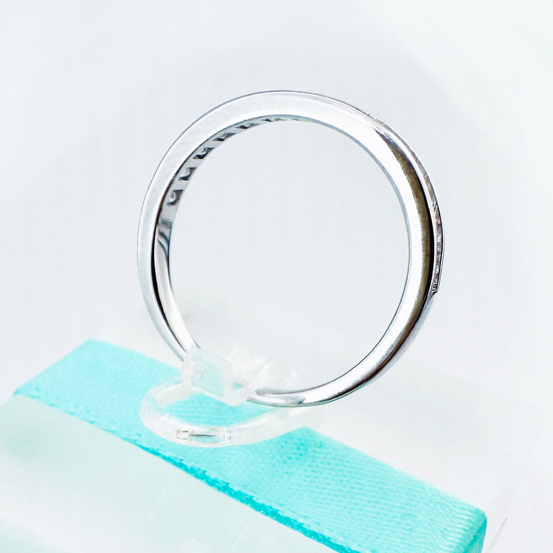 Princess Cut Wedding Band in Sterling Silver