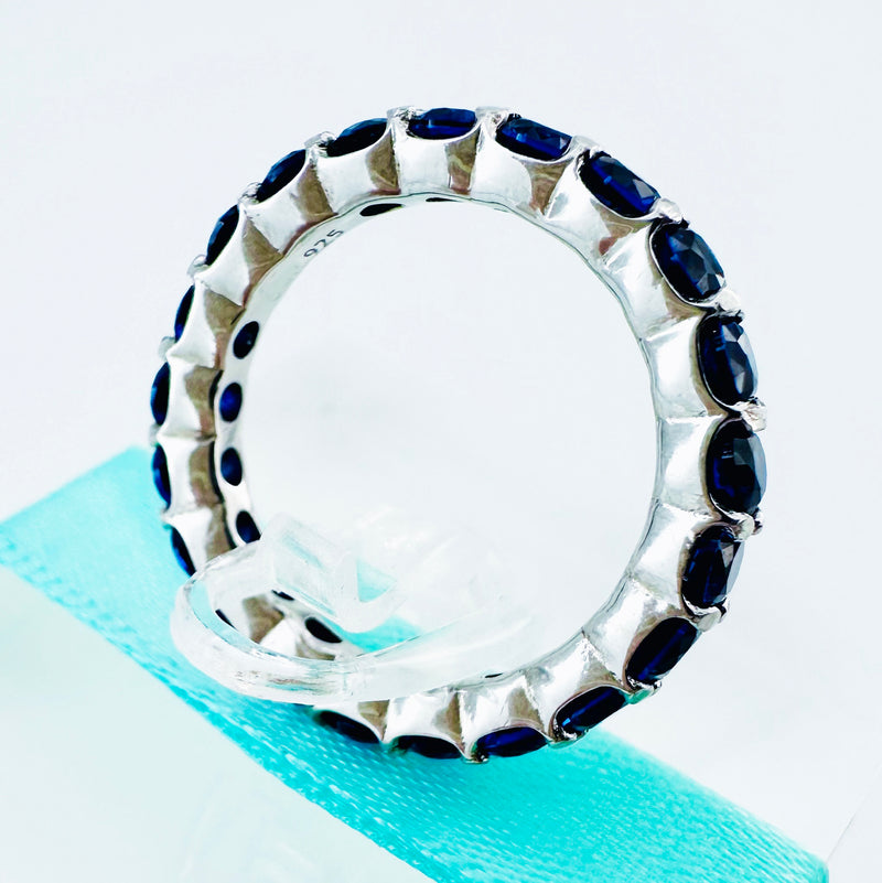 3MM Blue Sapphire Eternity Band