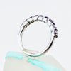 3MM Light Purple Moissanite Band 9Stone
