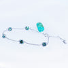 5MM Greenish Blue Moissanite Bracelet