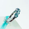 4MM Mint Blue Moissanite Wedding Band