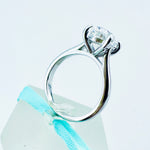 2CT Oval White Moissanite Solitaire