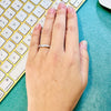 Princess Cut Wedding Band in Sterling Silver