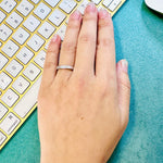 Princess Cut Wedding Band in Sterling Silver