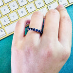 3MM Blue Sapphire Eternity Band