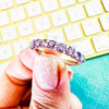 3MM Light Purple Moissanite Band 9Stone