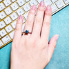 1Carat Vivid Blue Moissanite Solitaire ring