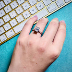 Emerald White Moissanite Solitaire