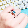 1Carat Vivid Blue Moissanite Solitaire ring