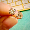 5MM Light Yellow Moissanite Studs