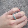 4MM Mint Blue Moissanite Wedding Band