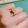 2Carat Asscher Yellow Moissanite Solitaire
