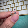 3MM Pink Moissanite Studs