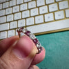 3MM Pink & White Moissanite Band 9Stone