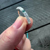 3MM White & Greenish Blue Moissanite Wedding Band