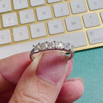 Princess Moissanite 6Stone Band