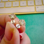 5MM Light Yellow Moissanite Studs