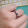 Princess Moissanite & Sapphire 6Stone Band