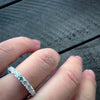 3MM White & Greenish Blue Moissanite Wedding Band