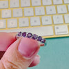 3MM Deep Purple Moissanite Band 6Stone
