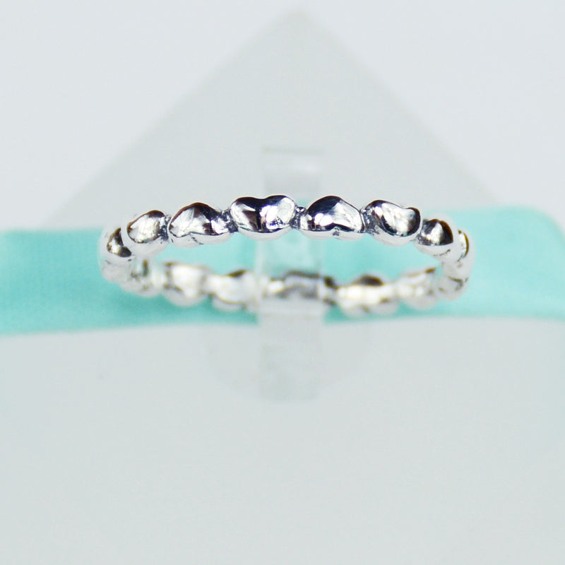 Eternity Heart Band in Sterling Silver - 6Grape Fine Jewelry