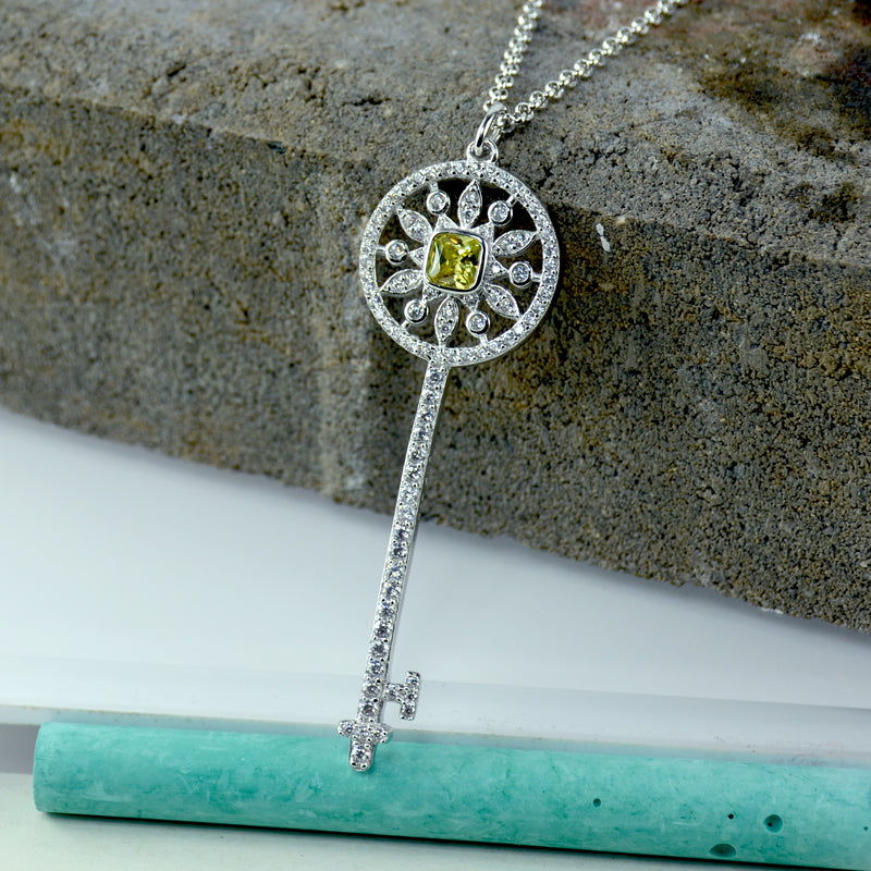 1-key-yellow-diamond-pendant- - Main Image