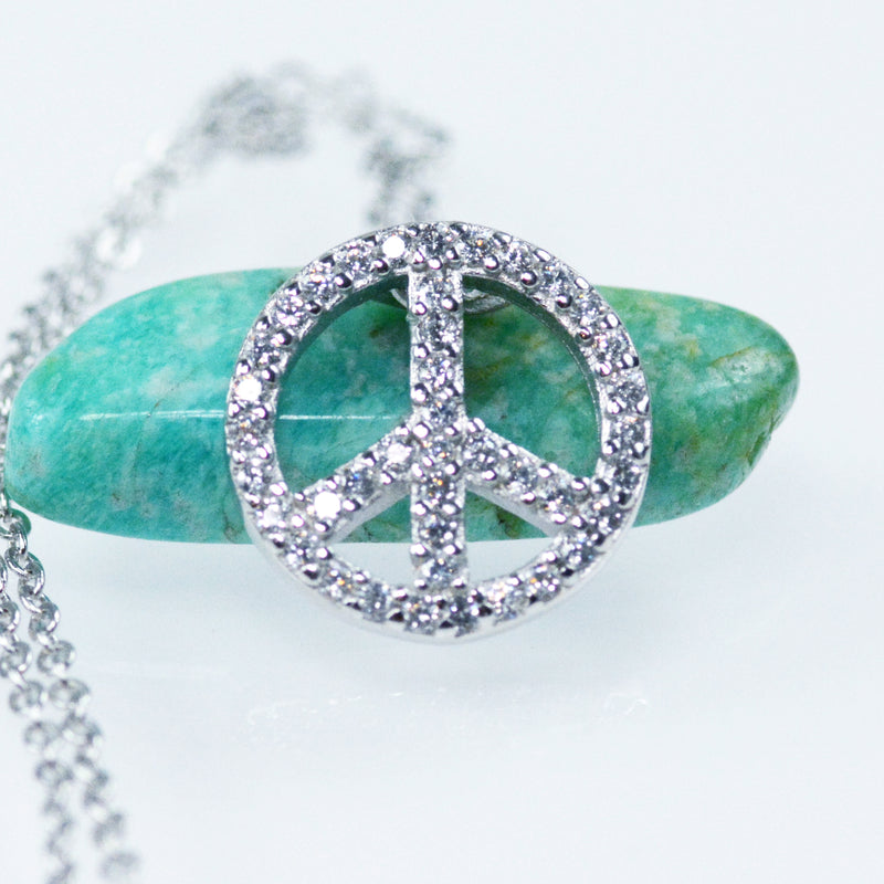 Peace Necklace Sterling Silver