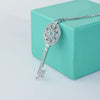 Sunflower Key Necklace In Sterling Silver - 6Grape Fine Jewelry