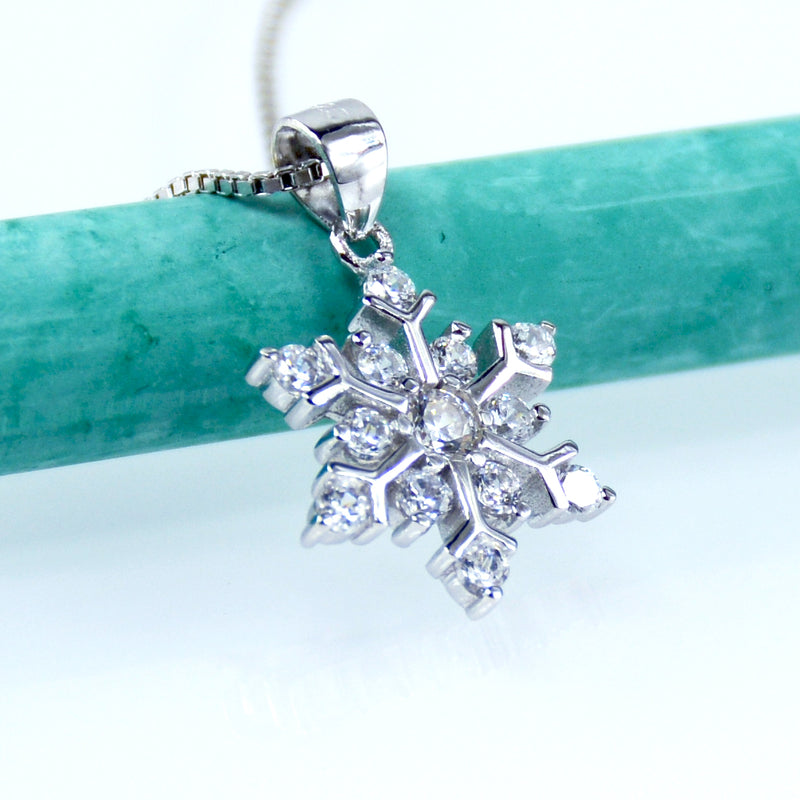 Snowflake Necklace Women Pendant Inlaid Rhinestone Clavicle Chain (silver,  1 Pc) | Fruugo NO