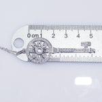 Sunflower Key Necklace In Sterling Silver - 6Grape Fine Jewelry