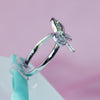 Bow Simulated Diamond Ring In Sterling Silver - 6Grape Fine Jewelry