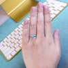 Heart Blue Paraiba Solitaire With Accent Ring