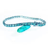4MM Greenish Blue Moissanite Diamond Tennis Bracelet